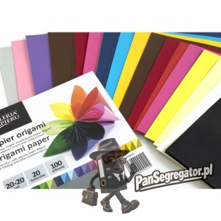 Papier do origami mix kolorów 15x15cm (100ark.) 80g/m2 208015 Galeria Papieru