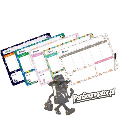 Planer magnetyczny 35x25 tygodniowy z nadrukiem FOOTBALL PM-02-34 BIURFOL