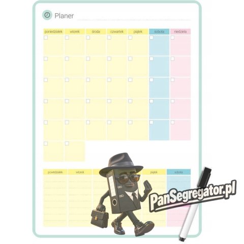 Planer magnetyczny na lodówkę 25x35cm miesięczny + marker PMP-01-01 BIURFOL