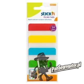 Przekładki indeksujące przeźroczyste 38x51mm 4 kolory 21608 STICK'N