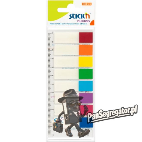 Zakładki Indeksujące 8 kolorów neon x 15szt.+linijka 21467 STICK'N