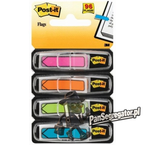 Zakładki POST-IT 12x43mm strzałki neonowe 684ARR4 4x24szt. 3M