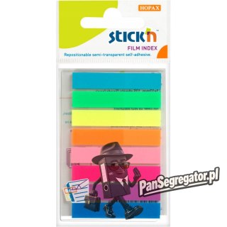 Zakładki indeksujące 45x8mm mix 8 kolorów neon 21401 STICK`N