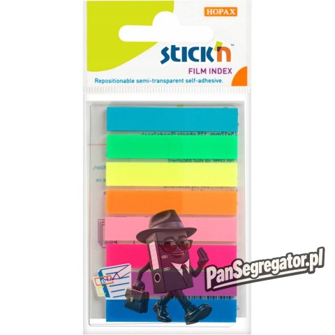 Zakładki indeksujące 45x8mm mix 8 kolorów neon 21401 STICK`N