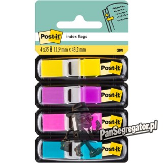Zakładki indeksujące POST-IT 12x43mm neonowe 683-4AB 4x35szt 3M