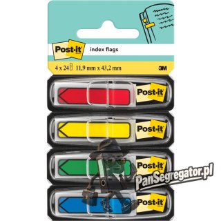 Zakładki indeksujące POST-IT 12x43mm strzałki 4x24szt 684ARR3 3M