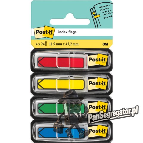 Zakładki indeksujące POST-IT 12x43mm strzałki 4x24szt 684ARR3 3M