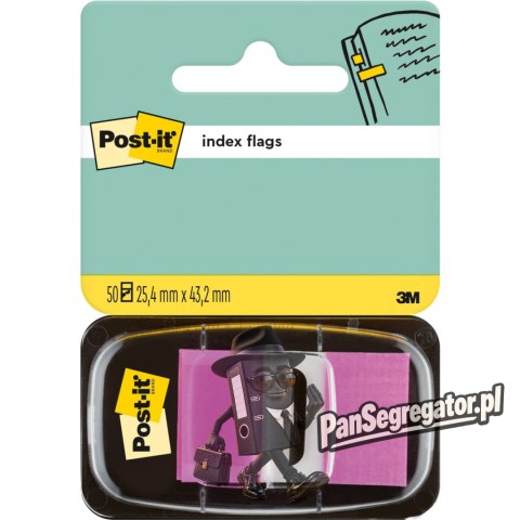 Zakładki indeksujące POST-IT 25x43mm fioletowe 680-8 50sztuk 3M