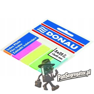 Zakładki indeksujące PP 15x45mm PP 5x25kart mix kolorów 7577001PL-99 DONAU