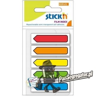 Zakładki indeksujące Strzałki 45x12mm mix 5 kolorów neon 21464 STICK'N