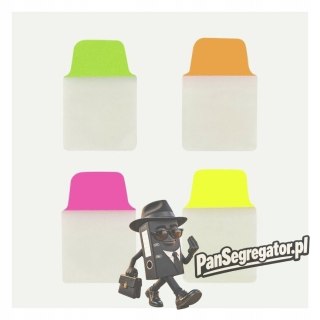 Zakładki indeksujące samoprzylepne 25,4x38,1mm przezroczyste z neonową zakładką Ultra Tabs 74759 AVERY ZWECKFORM