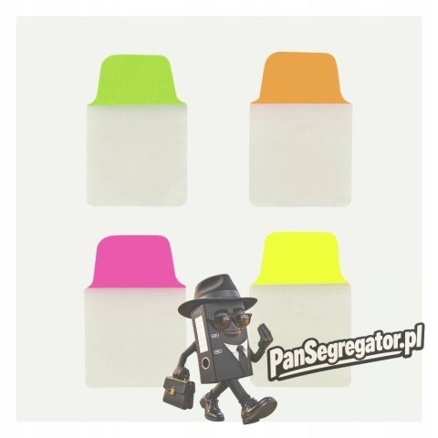 Zakładki indeksujące samoprzylepne 25,4x38,1mm przezroczyste z neonową zakładką Ultra Tabs 74759 AVERY ZWECKFORM