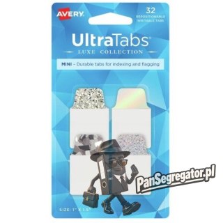 Zakładki indeksujące samoprzylepne 25,4x38,1mm srebrne holograficzne Ultra Tabs 74178 AVERY ZWECKFORM