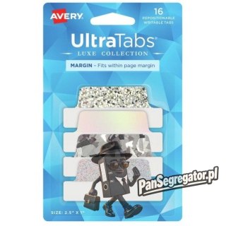 Zakładki indeksujące samoprzylepne 63,5x25,4mm srebrne holograficzne Ultra Tabs 74179 AVERY ZWECKFORM