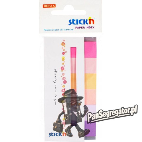Zakładki papierowe 45x15mm 6 kolorów SPRING 180 kartek 21595 STICK'N