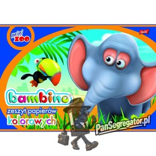 Zeszyt papierów kolorowych nabłyszczanych A4 10 kartek BAMBINO