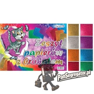 Zeszyt papierów kolorowych z brokatem B5 ZB-8 ALIGA