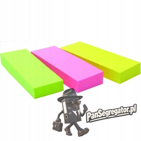 Znaczniki samoprzylepne POST-IT 26x76mm 671/3 neonowe 3x100 3M