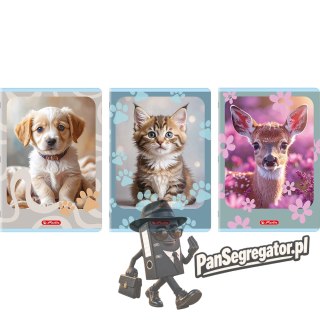 Zeszyt A4 32k kratka z marginesem ANIMALS 400206430 HERLITZ
