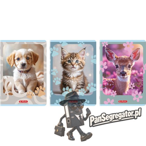 Zeszyt A4 32k kratka z marginesem ANIMALS 400206430 HERLITZ