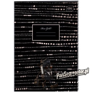 Zeszyt A4 60k kratka 70g METALLIC ROSE GOLD INTERDRUK