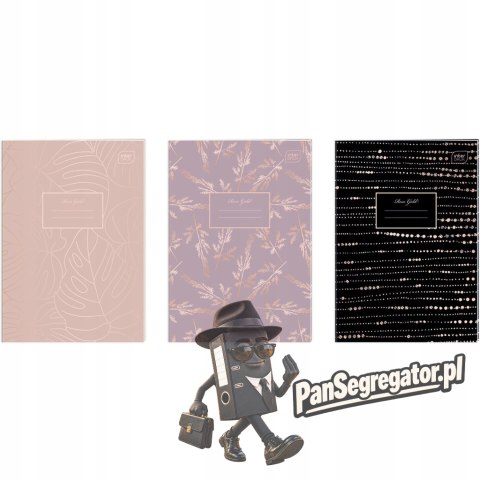 Zeszyt A4 60k kratka 70g METALLIC ROSE GOLD INTERDRUK