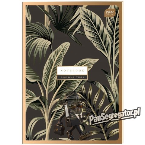 Zeszyt A4 60k kratka 70g METALLIC SATIN GOLD INTERDRUK