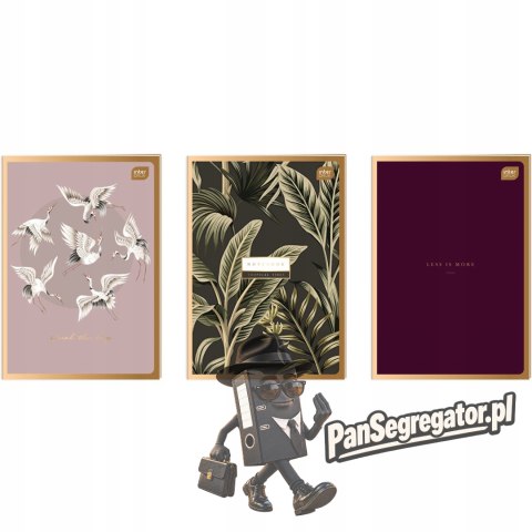 Zeszyt A4 60k kratka 70g METALLIC SATIN GOLD INTERDRUK