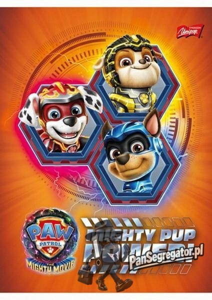 Zeszyt A5 16k kratka 70g PAW PATROL UNIPAP