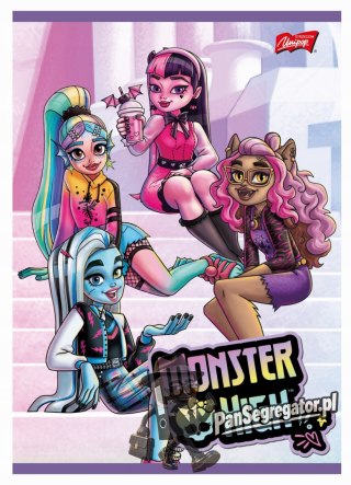 Zeszyt A5 32k 3linia kolorowa 70g MONSTER HIGH UNIPAP