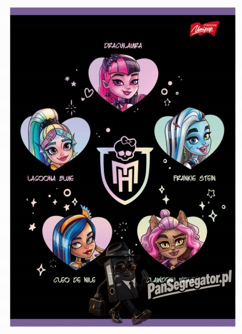 Zeszyt A5 32k 3linia kolorowa 70g MONSTER HIGH UNIPAP