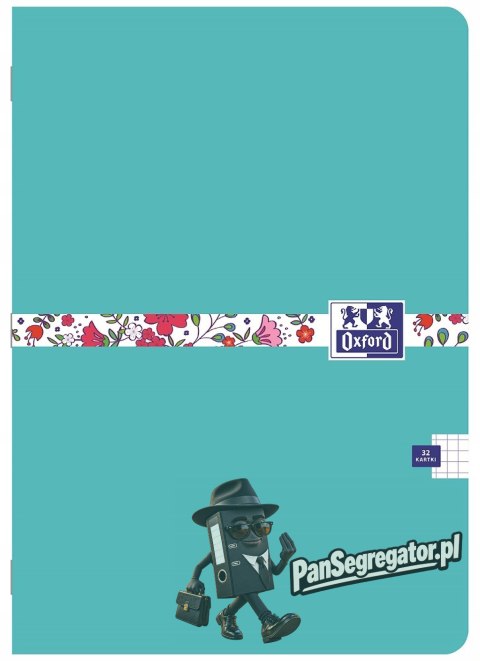 Zeszyt A5 32k kratka 90g FLORAL 400150841 OXFORD