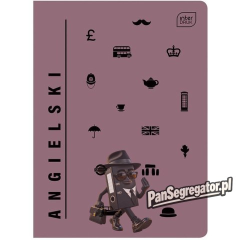 Zeszyt A5 60k kratka JĘZYK ANGIELSKI INTERDRUK