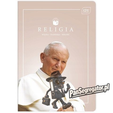 Zeszyt A5 60k kratka RELIGIA JPII/FRANCISZEK INTERDRUK