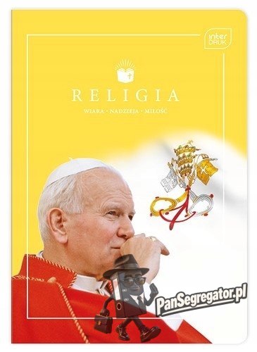 Zeszyt A5 60k kratka RELIGIA JPII/FRANCISZEK INTERDRUK