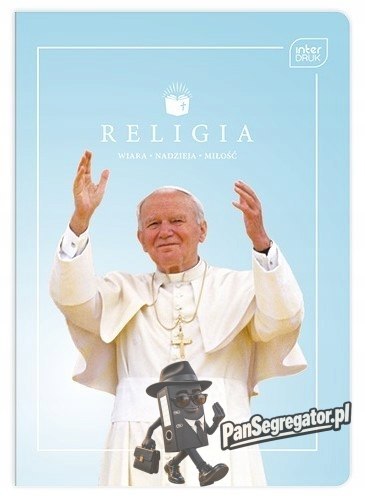 Zeszyt A5 60k kratka RELIGIA JPII/FRANCISZEK INTERDRUK