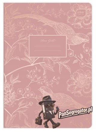 Zeszyt A5 60k linia 70g METALLIC ROSE GOLD INTERDRUK