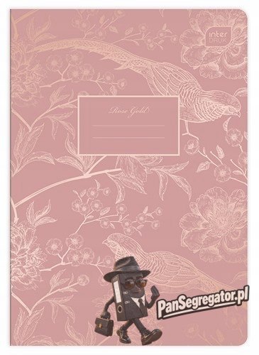 Zeszyt A5 80k kratka 70g METALLIC ROSE GOLD INTERDRUK