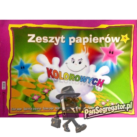 Zeszyt papierów kolorowych A3 10k z połyskiem 00804 KRESKA