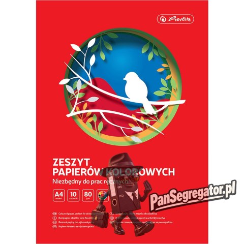 Zeszyt papierów kolorowych A4 10k 80g. 400202600 HERLITZ