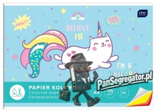 Zeszyt papierów kolorowych A4 10k INTERDRUK