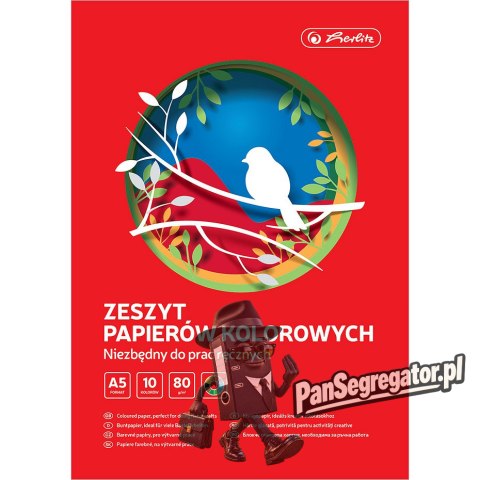 Zeszyt papierów kolorowych A5 10k 80g. 400201865 HERLITZ