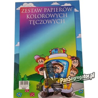 Zeszyt papierów kolorowych A5 8k TĘCZA 000121