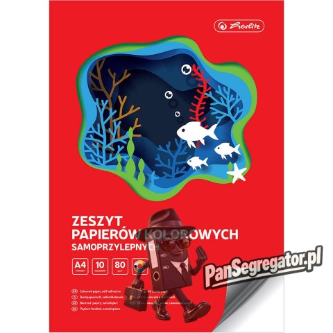 Zeszyt papierów kolorowych samoprzylepny A4 10k 80g. 400201900 HERLITZ