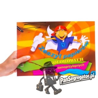 Zeszyt papierów kolorowych samoprzylepnych A4 (4 kolory + 4 Fluo) KRESKA