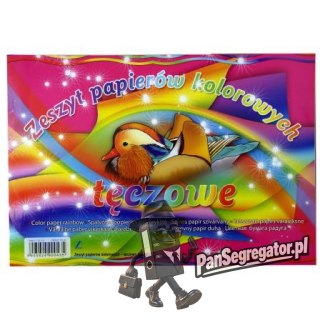 Zeszyt papierów kolorowych tęczowych A4 8k 00793 KRESKA