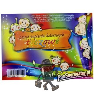 Zeszyt papierów kolorowych tęczowych A5 8k 00792 KRESKA