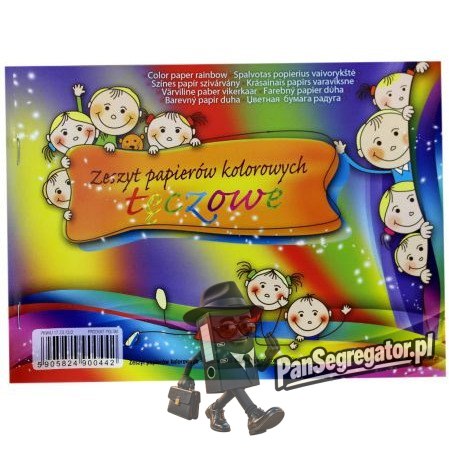 Zeszyt papierów kolorowych tęczowych A5 8k 00792 KRESKA