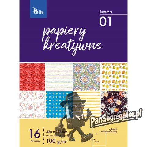 Zeszyt papierów kreatywnych A3 16k 100g KB031-01 TETIS