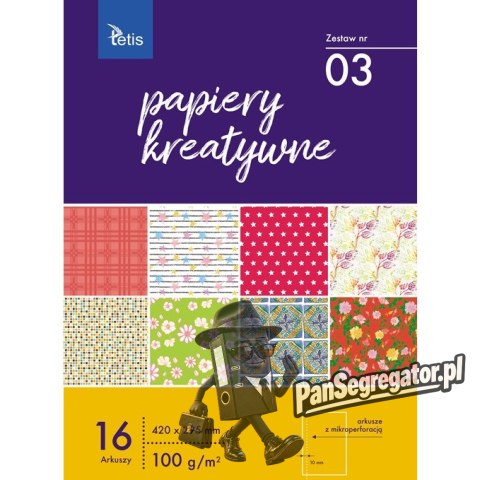 Zeszyt papierów kreatywnych A3 16k 100g KB031-03 TETIS
